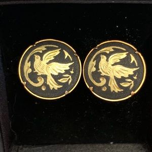 Damasquinado Clip on Earrings